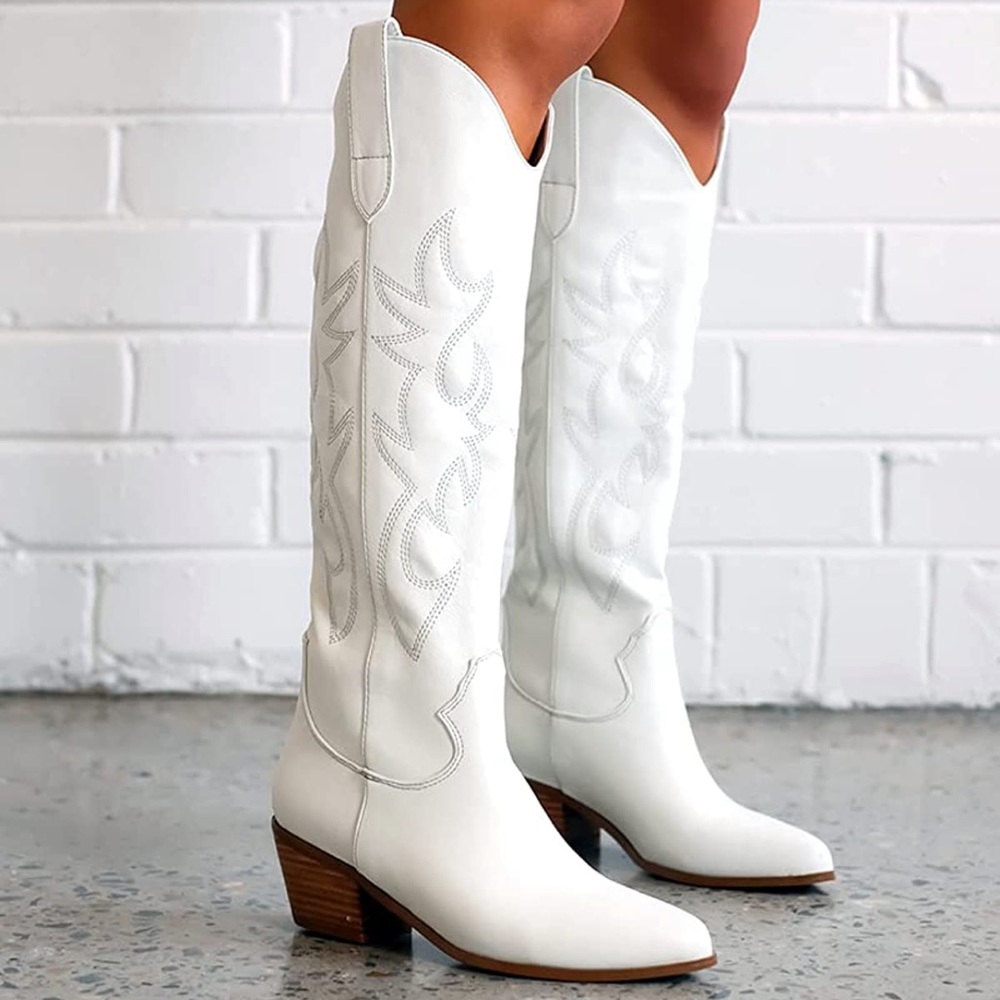 White cowboy boots